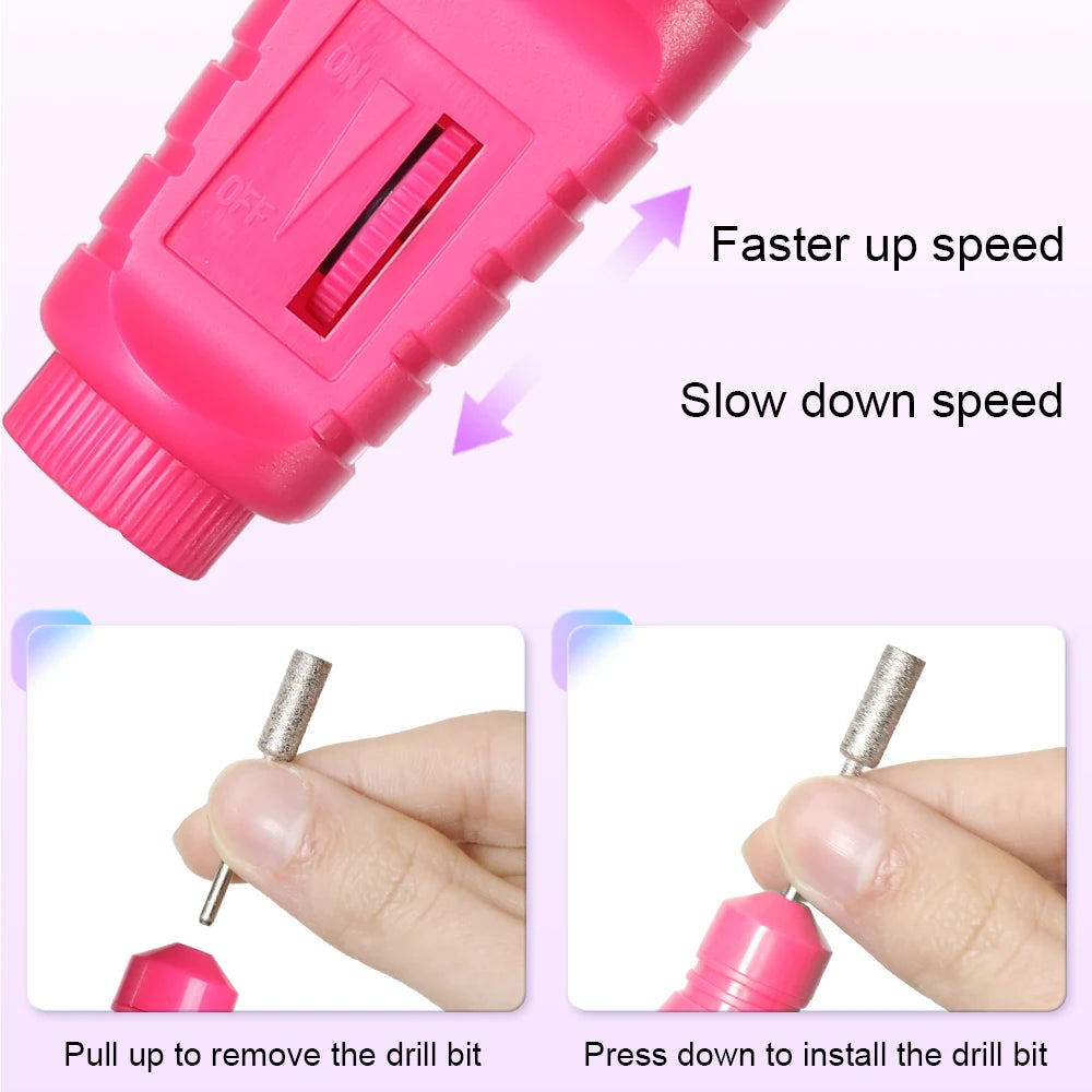6-in-1 Electric Nail Drill Kit – Professional Manicure & Gel Removal Tool