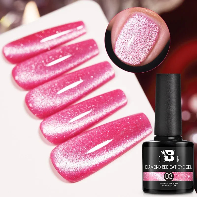 Crimson Velvet Cat Eye Magnetic Gel Nail Polish - 7.5ml