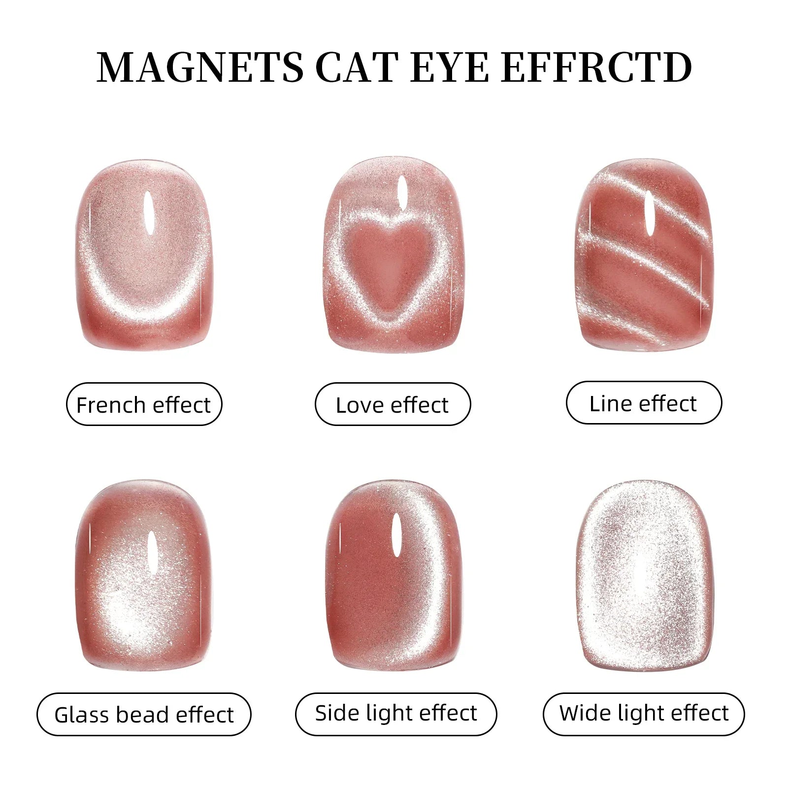 3-in-1 Cat-Eye Magnet Tool – Love, Snake & French Pattern for Gel Polish