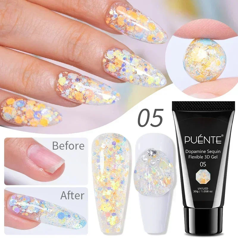 PUENTE 7.5ML Vibrant Blue Cat Eye Gel Nail Polish High Glossy Long-Lasting Soak Off UV Semi-Permanent Nail Art Varnish Manicure