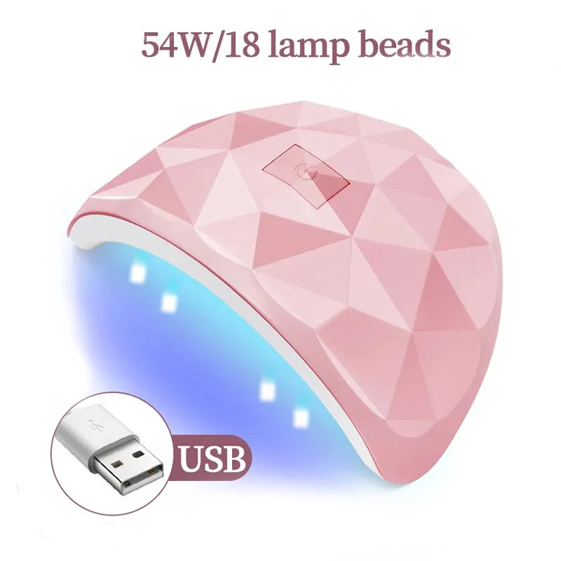 88W UV LED Nail Lamp – Professional Gel Polish Curing Dryer with Eye Protection