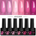 6-Piece Pink Gel Polish Set – Bright & Pastel Shades for Nail Art
