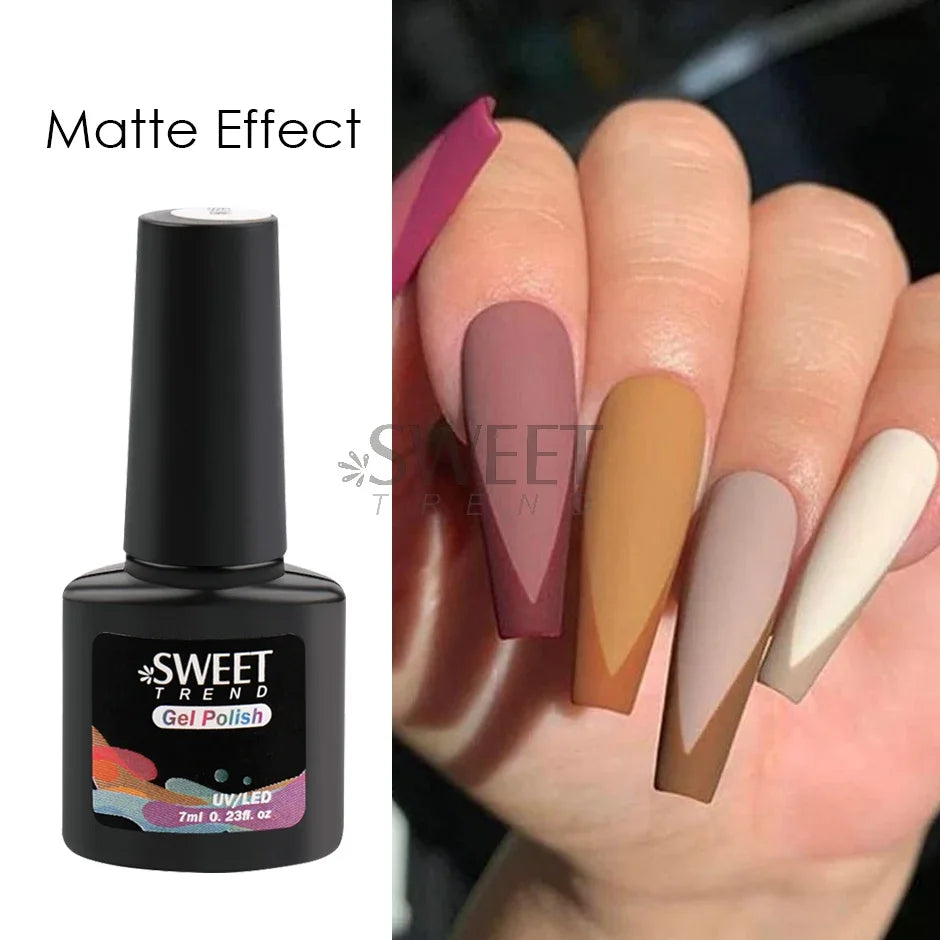 Matte Top Coat & Base Coat Set - No-Wipe UV LED Gel Polish Duo