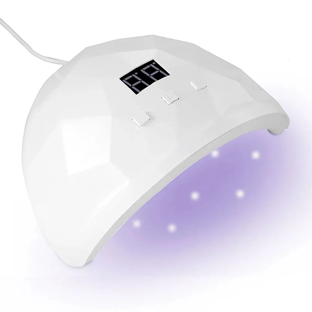 88W UV LED Nail Lamp – Professional Gel Polish Curing Dryer with Eye Protection