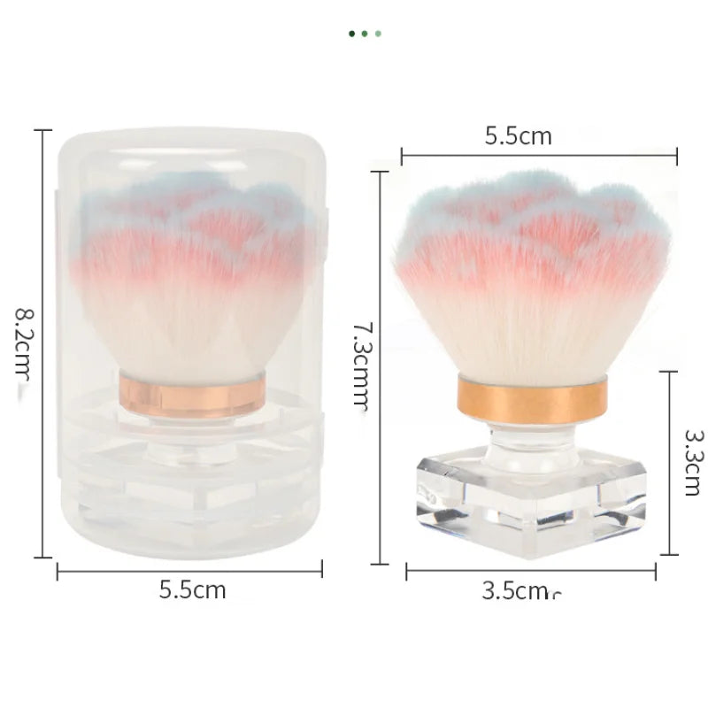 Rose-Shaped Nail Dust Brush – Soft Powder & Makeup Brush for Nail Art