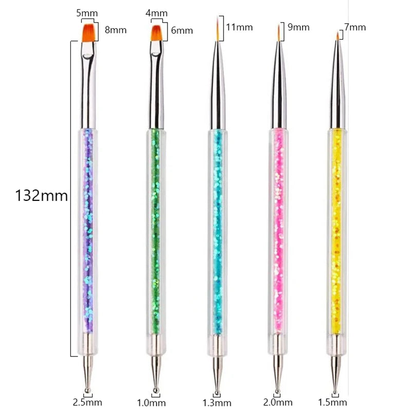 Professional Nail Art Brush Set – Precision Painting & Detailing Tools for Gel Polish