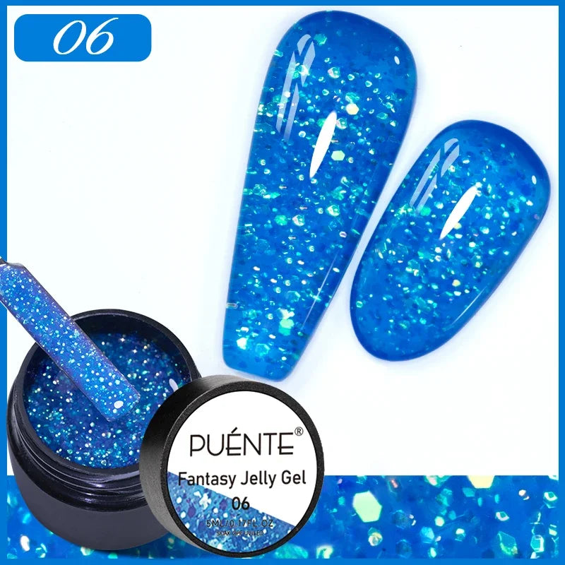 PUENTE 7.5ML Vibrant Blue Cat Eye Gel Nail Polish High Glossy Long-Lasting Soak Off UV Semi-Permanent Nail Art Varnish Manicure