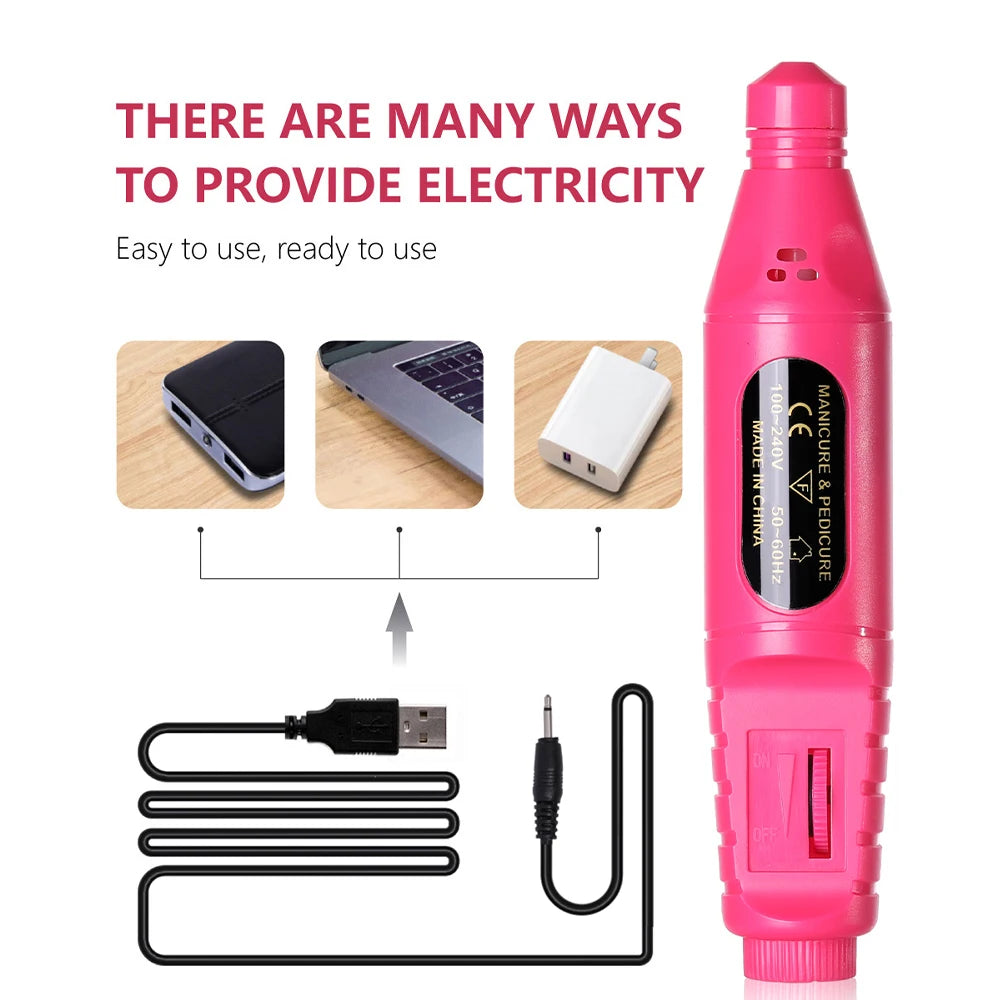 6-in-1 Electric Nail Drill Kit – Professional Manicure & Gel Removal Tool