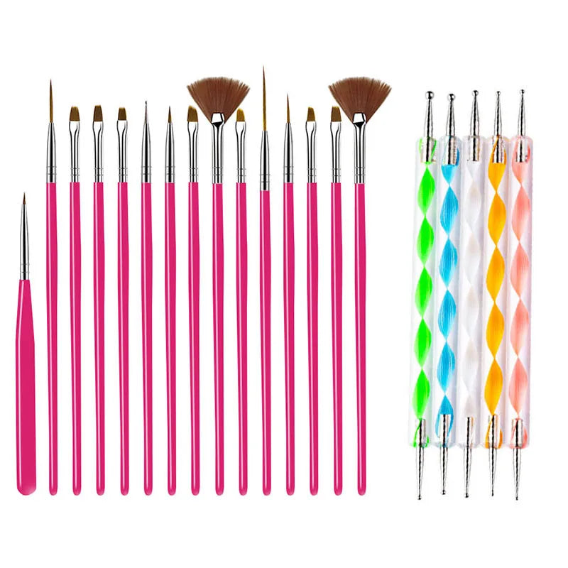 Professional Nail Art Brush Set – Precision Painting & Detailing Tools for Gel Polish