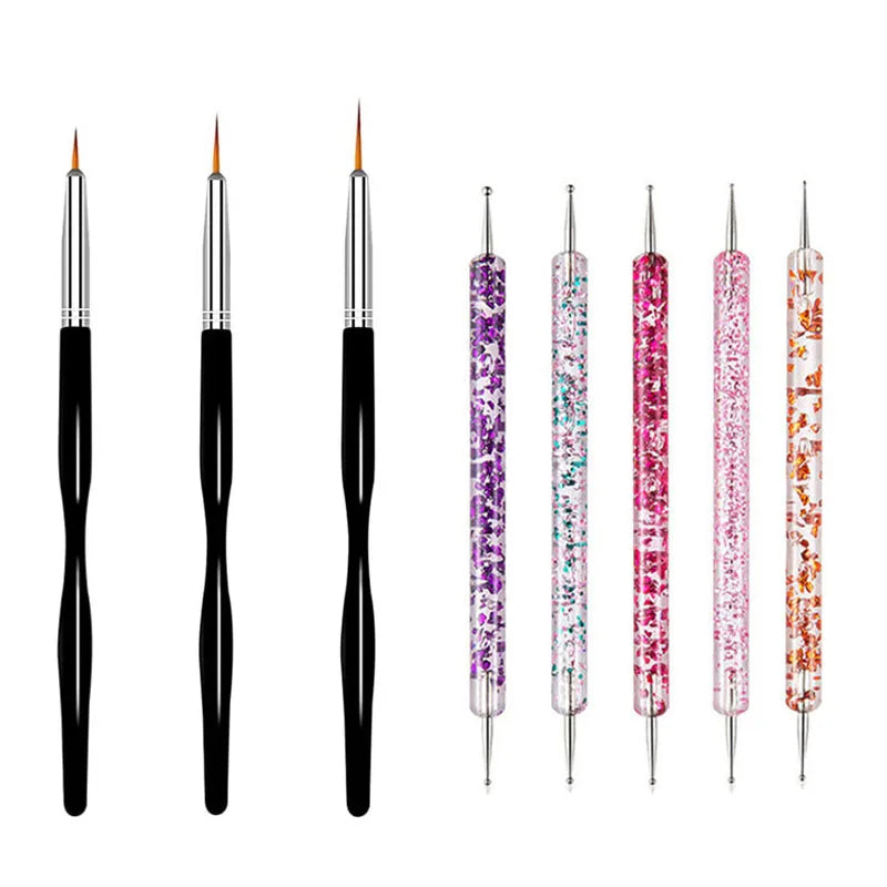 Professional Nail Art Brush Set – Precision Painting & Detailing Tools for Gel Polish