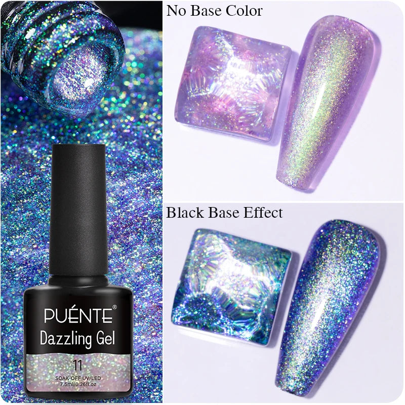 Ultra-Bright Black Cat Eye Magnetic Gel Nail Polish - 7.5ml