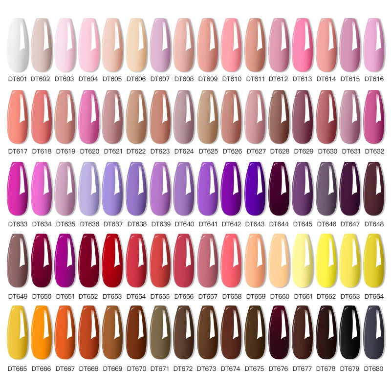 6-Color UV LED Gel Polish Set - Semi-Permanent Nail Art Kit