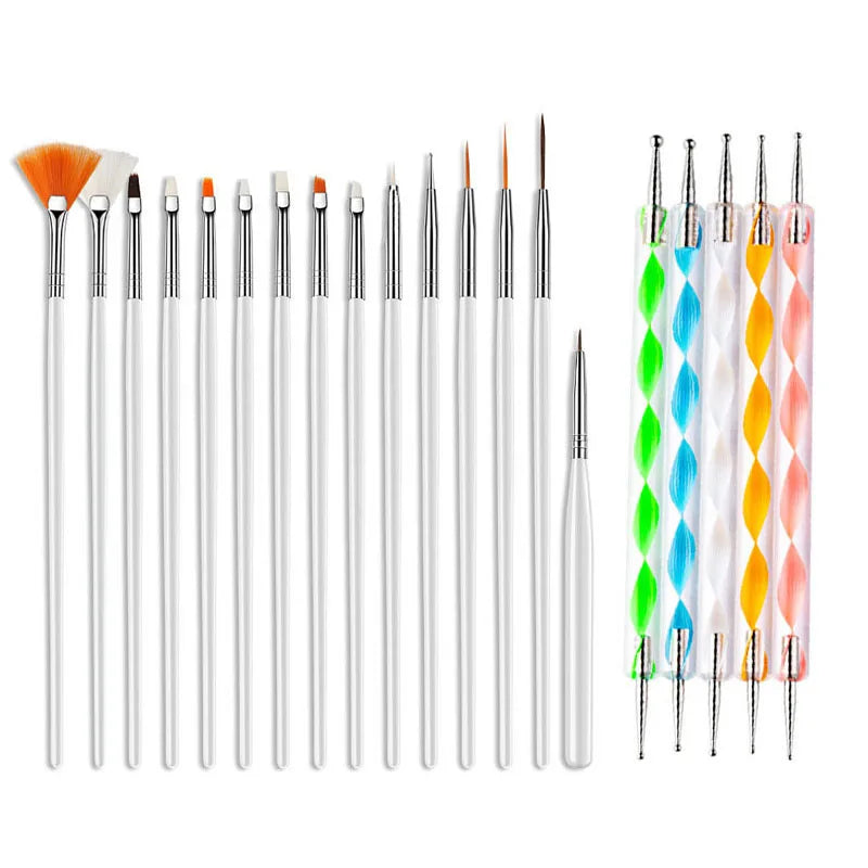 Professional Nail Art Brush Set – Precision Painting & Detailing Tools for Gel Polish