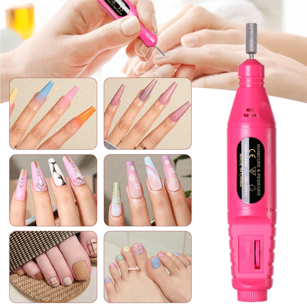6-in-1 Electric Nail Drill Kit – Professional Manicure & Gel Removal Tool