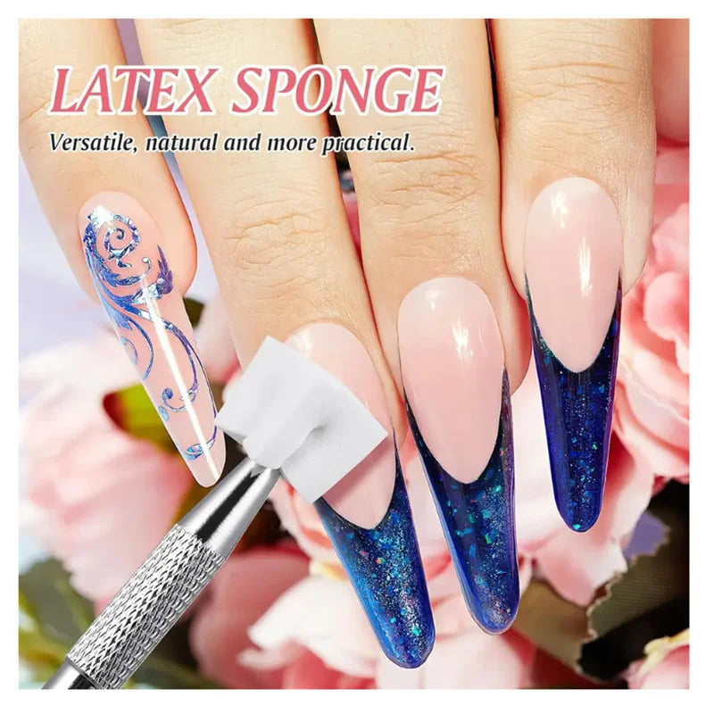 Ombre Nail Art Sponges with Grabbing Pen – Gradient Tool for Gel Polish