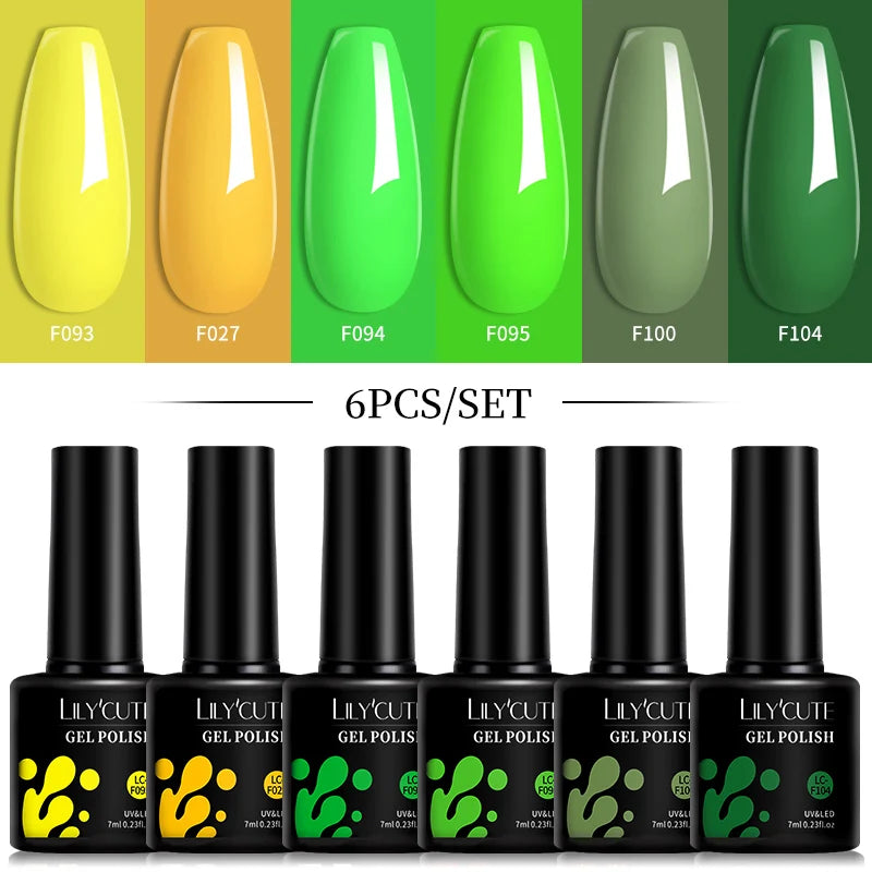 6-Piece Pink Gel Polish Set – Bright & Pastel Shades for Nail Art