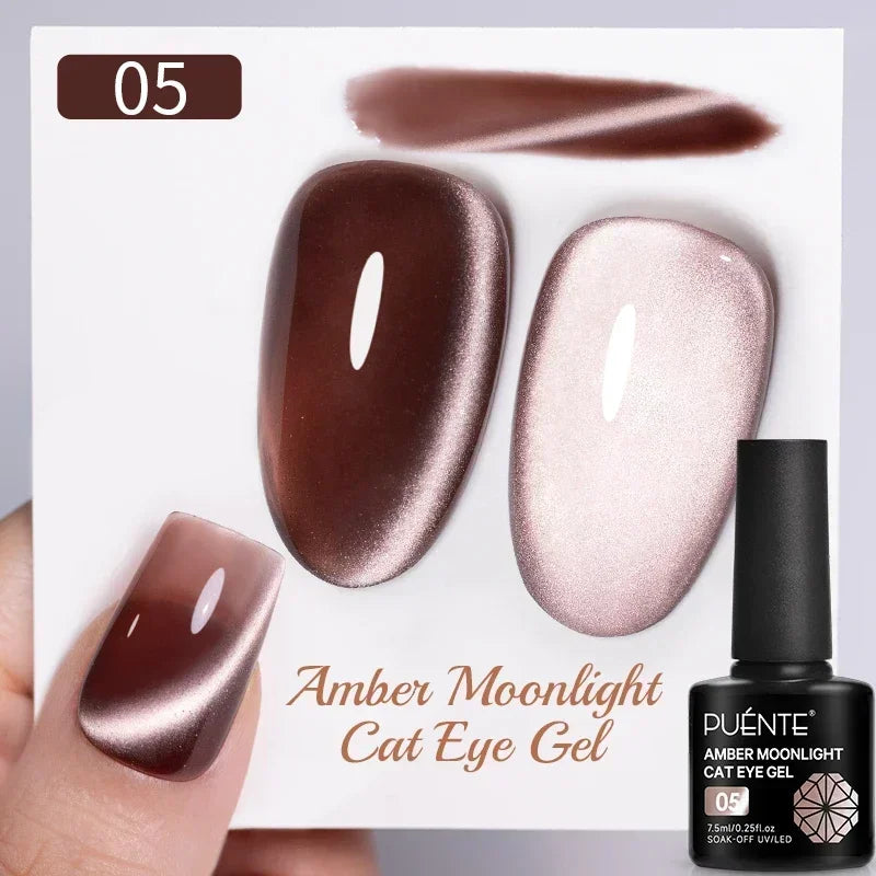 Ultra-Bright Black Cat Eye Magnetic Gel Nail Polish - 7.5ml