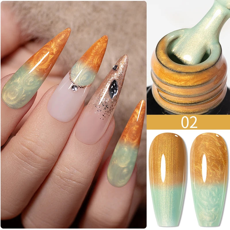 Ultra-Bright Black Cat Eye Magnetic Gel Nail Polish - 7.5ml