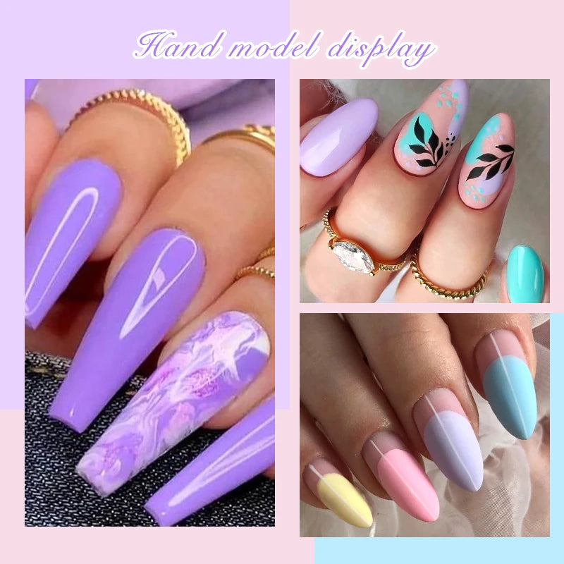 6-Color UV LED Gel Polish Set - Semi-Permanent Nail Art Kit