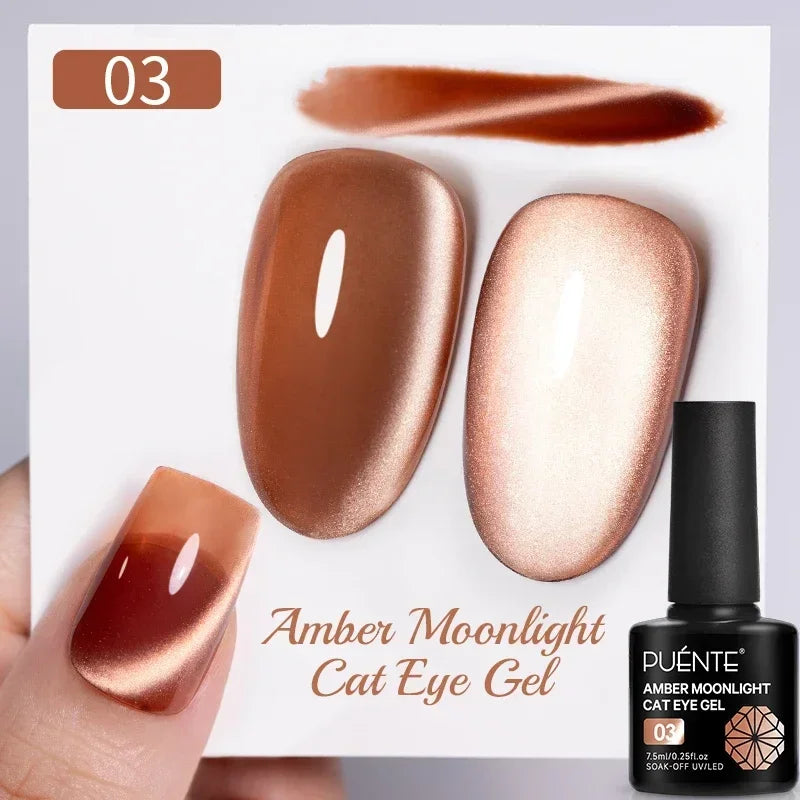 Ultra-Bright Black Cat Eye Magnetic Gel Nail Polish - 7.5ml