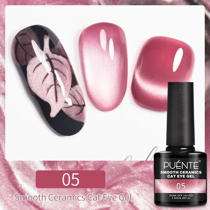 7.5ML Ocean Blue Cat Eye Gel Nail Polish High Glossy Cat Magnetic Nail Gel Soak Off UV Semi-Permanent Nail Art Varnish Manicure