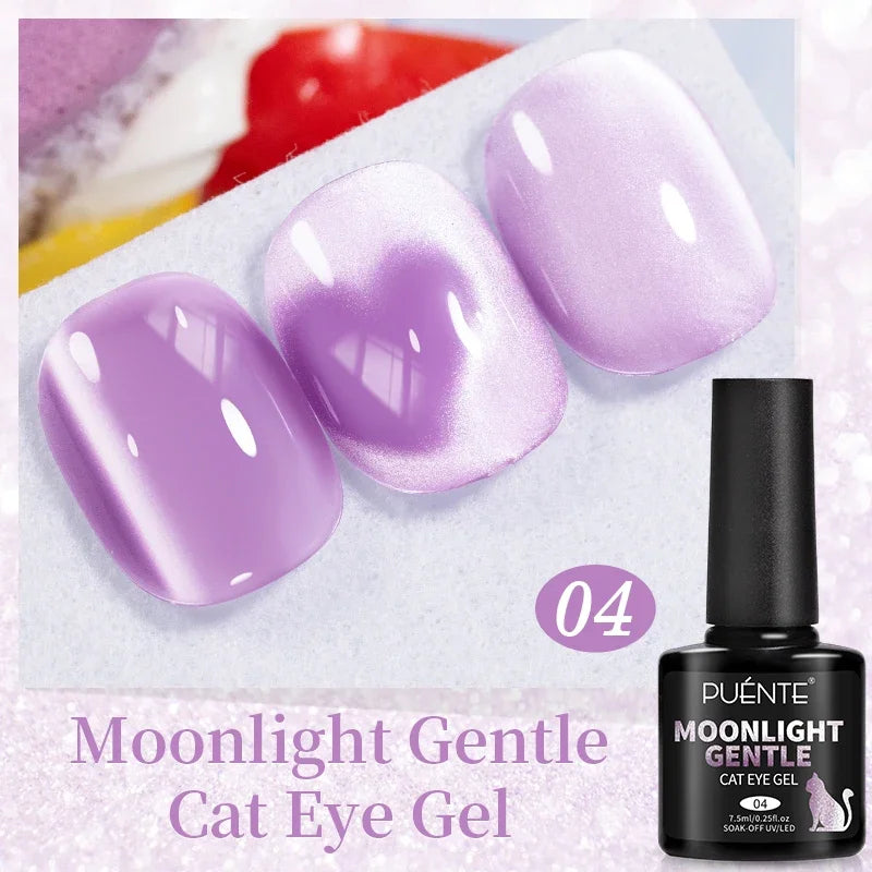 7.5ML Ocean Blue Cat Eye Gel Nail Polish High Glossy Cat Magnetic Nail Gel Soak Off UV Semi-Permanent Nail Art Varnish Manicure