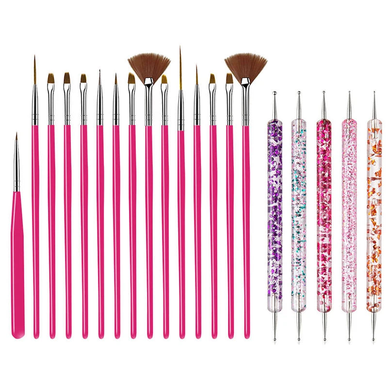 Professional Nail Art Brush Set – Precision Painting & Detailing Tools for Gel Polish