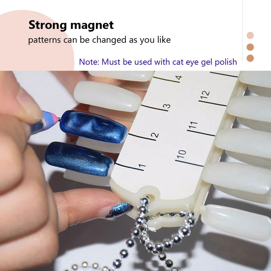 11-Piece Cat-Eye Magnet Tool Set – Magnetic Rods for Gel Polish Nail Art