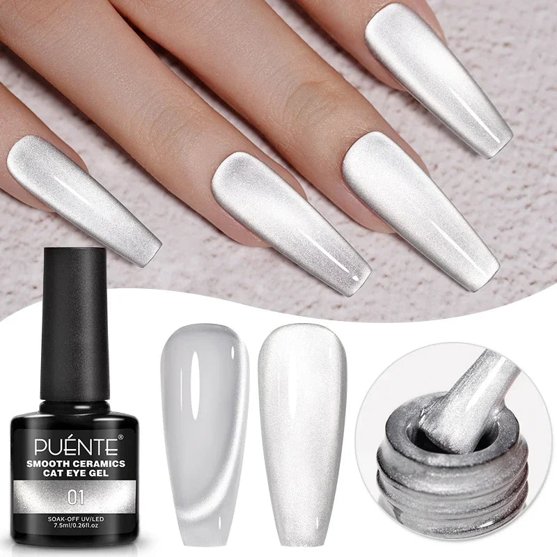 Ultra-Bright Black Cat Eye Magnetic Gel Nail Polish - 7.5ml