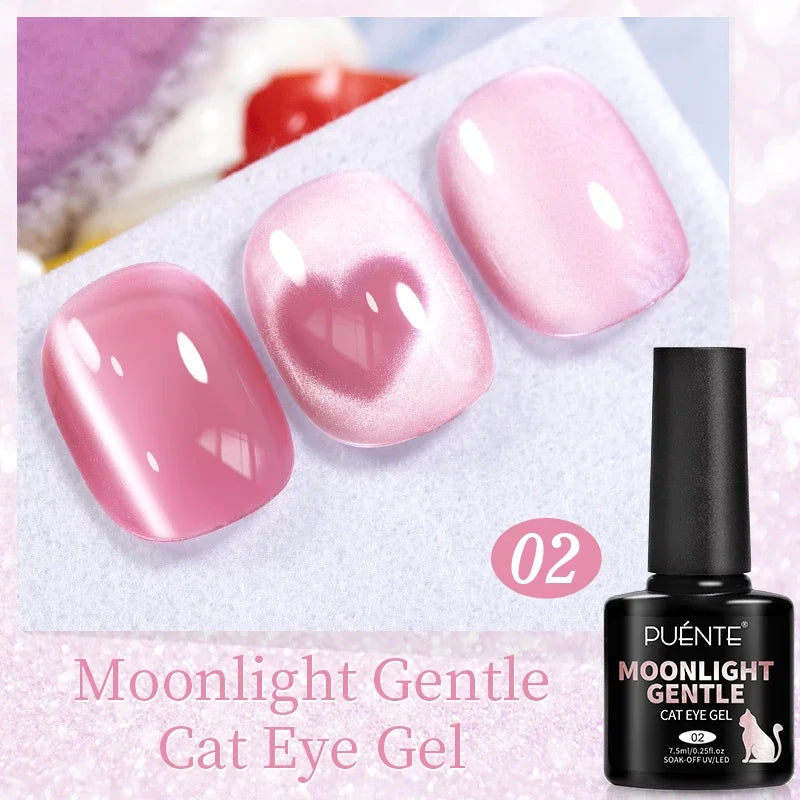 Ultra-Bright Black Cat Eye Magnetic Gel Nail Polish - 7.5ml