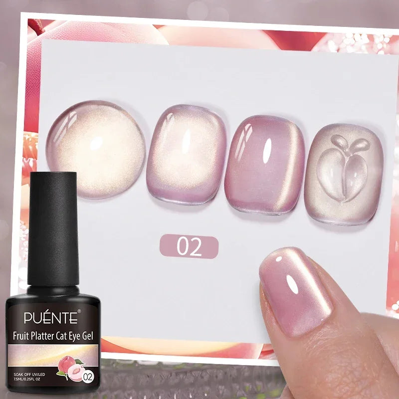 Ultra-Bright Black Cat Eye Magnetic Gel Nail Polish - 7.5ml