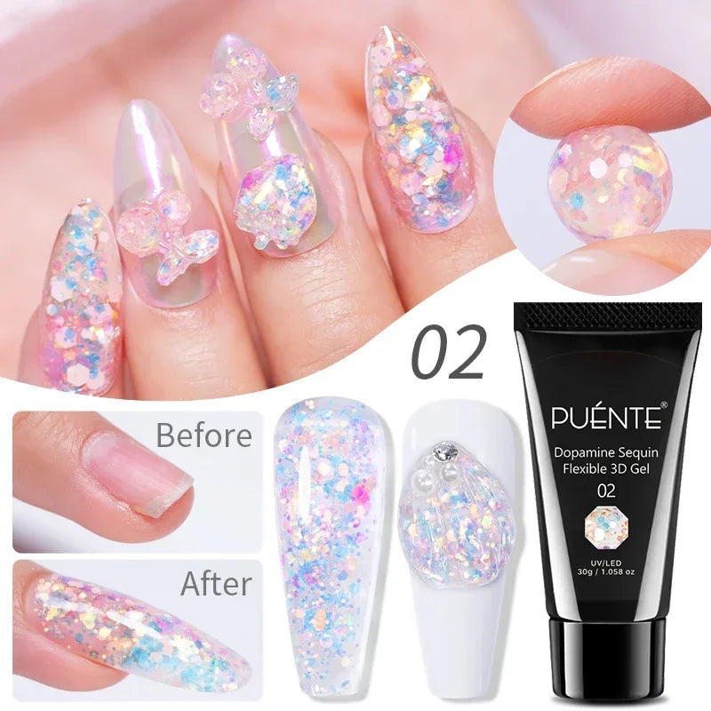 Ultra-Bright Black Cat Eye Magnetic Gel Nail Polish - 7.5ml