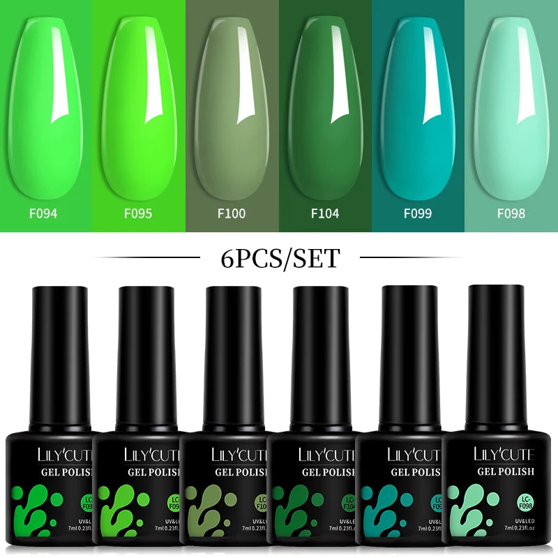 6-Piece Pink Gel Polish Set – Bright & Pastel Shades for Nail Art