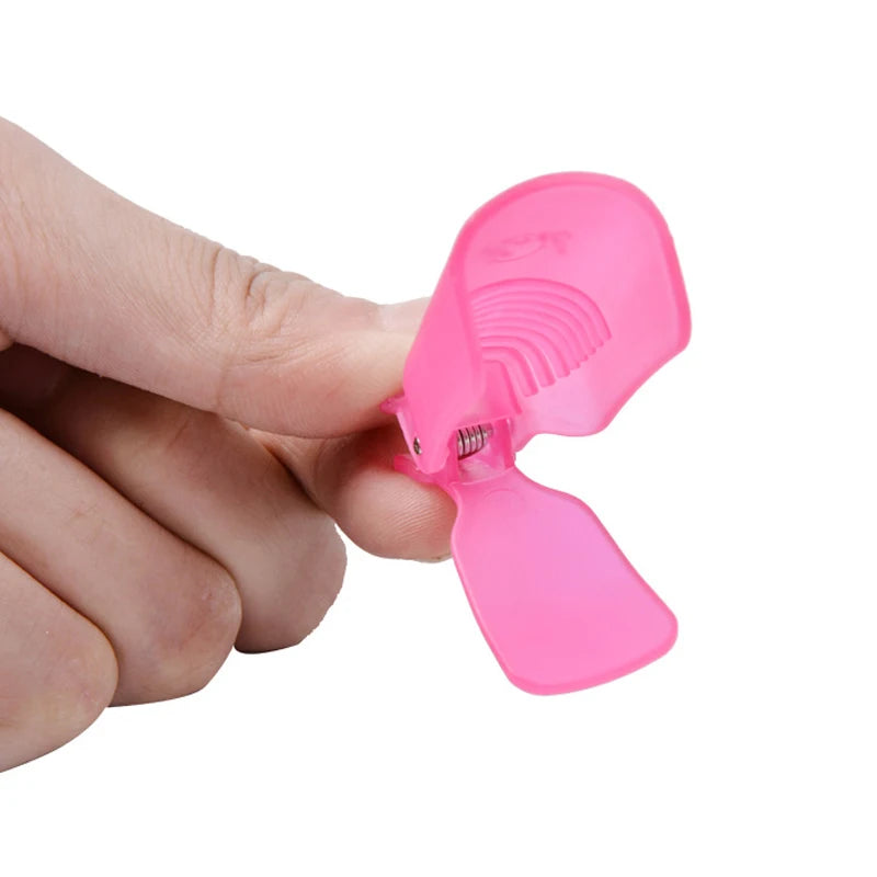Gel Polish Soak-Off Clips – 10pcs Reusable Acrylic Nail Remover Caps