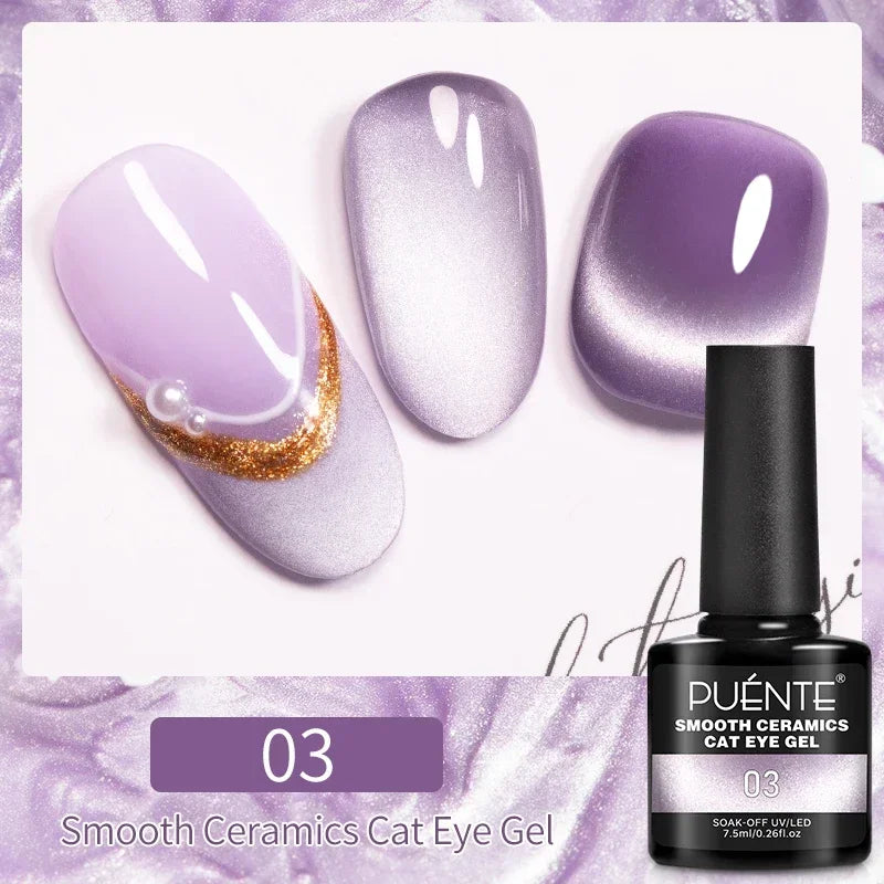 7.5ML Ocean Blue Cat Eye Gel Nail Polish High Glossy Cat Magnetic Nail Gel Soak Off UV Semi-Permanent Nail Art Varnish Manicure