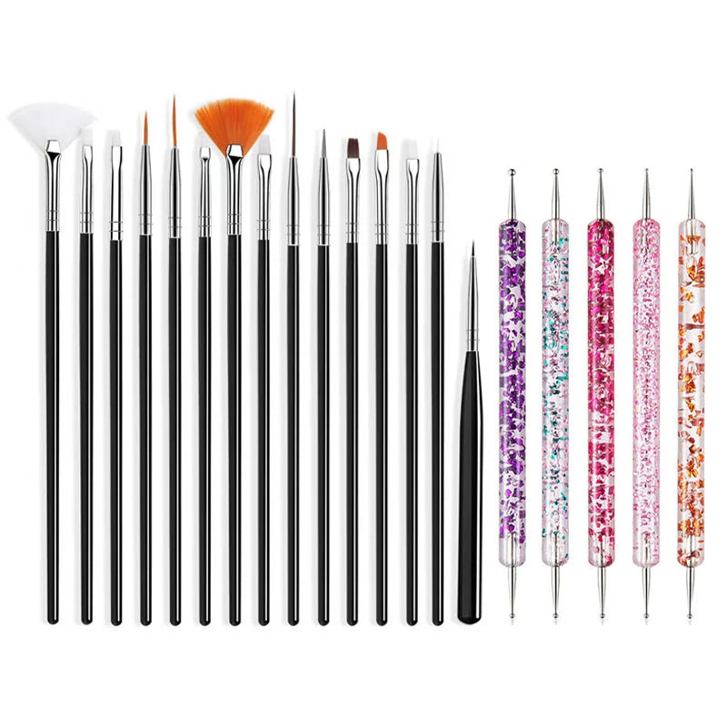 Professional Nail Art Brush Set – Precision Painting & Detailing Tools for Gel Polish