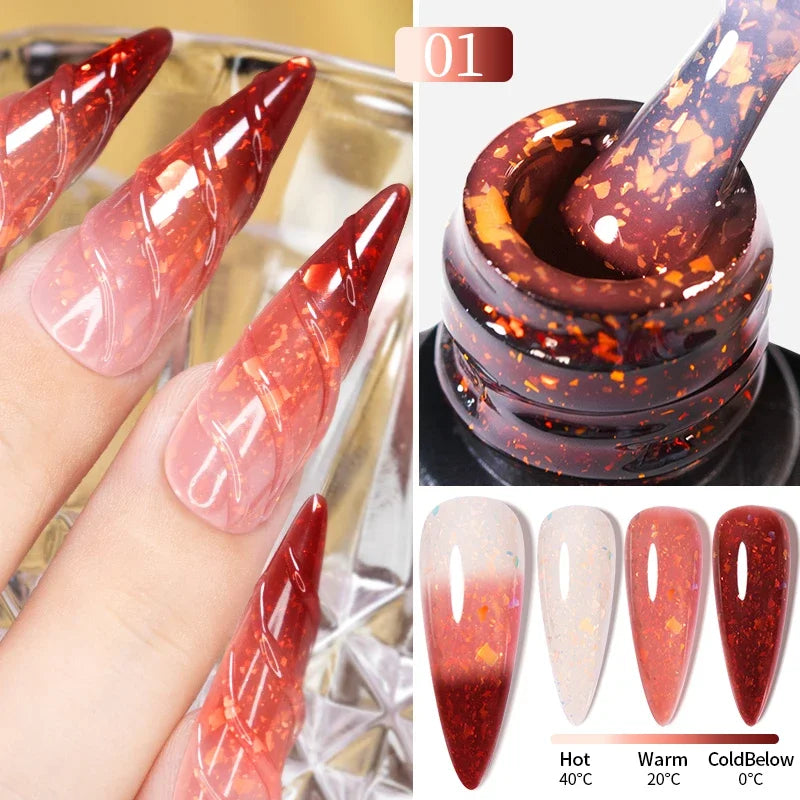 PUENTE 7.5ML Vibrant Blue Cat Eye Gel Nail Polish High Glossy Long-Lasting Soak Off UV Semi-Permanent Nail Art Varnish Manicure