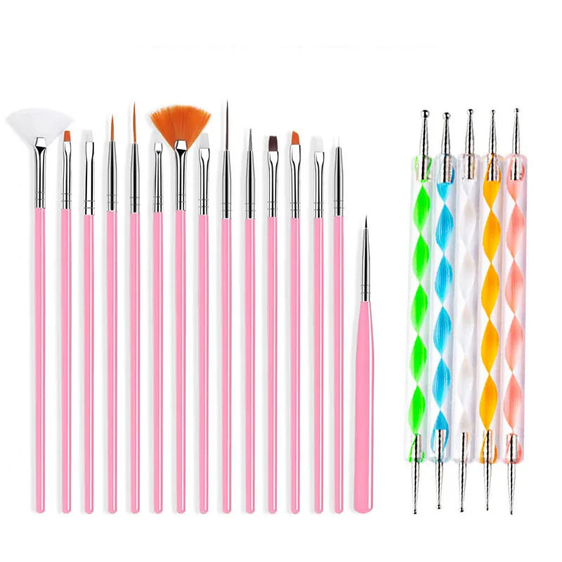 Professional Nail Art Brush Set – Precision Painting & Detailing Tools for Gel Polish