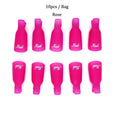 Gel Polish Soak-Off Clips – 10pcs Reusable Acrylic Nail Remover Caps