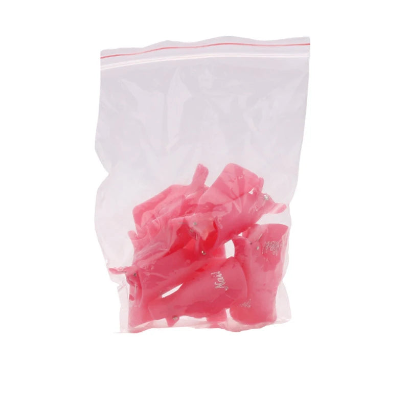 Gel Polish Soak-Off Clips – 10pcs Reusable Acrylic Nail Remover Caps