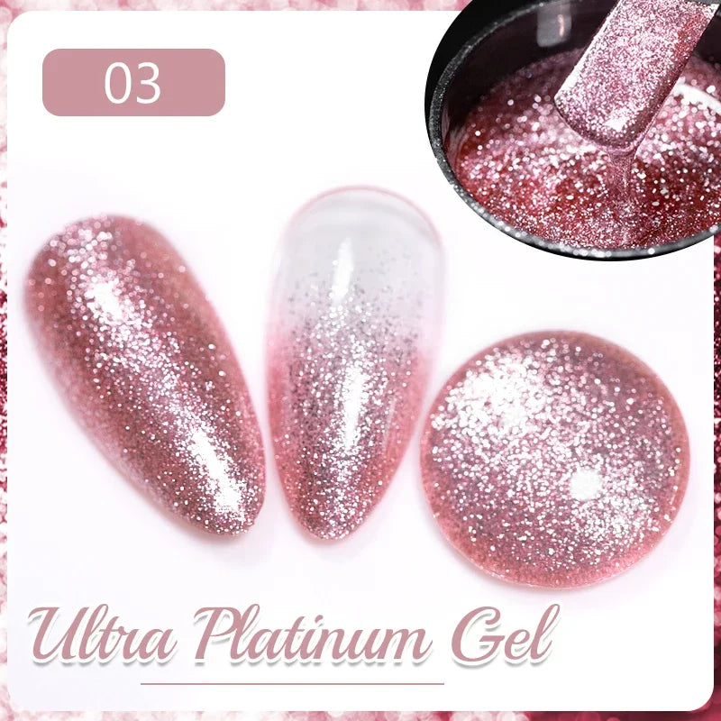 7.5ML Ocean Blue Cat Eye Gel Nail Polish High Glossy Cat Magnetic Nail Gel Soak Off UV Semi-Permanent Nail Art Varnish Manicure