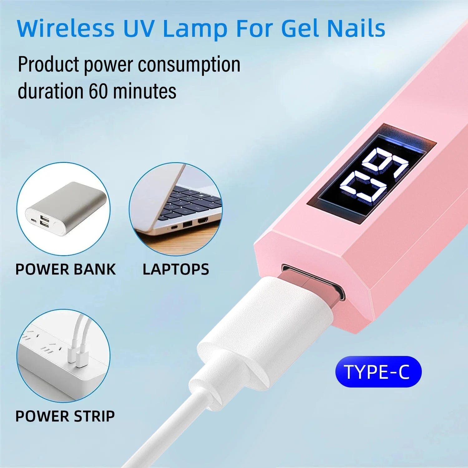 Portable UV/LED Nail Lamp – Quick-Cure Handheld Dryer for Gel Polish