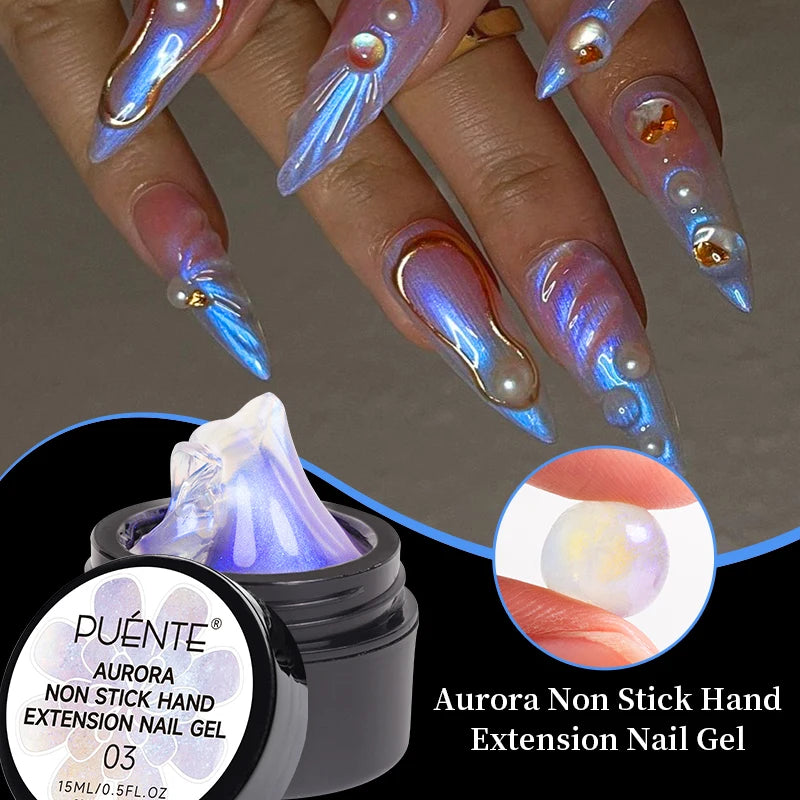 PUENTE 7.5ML Vibrant Blue Cat Eye Gel Nail Polish High Glossy Long-Lasting Soak Off UV Semi-Permanent Nail Art Varnish Manicure