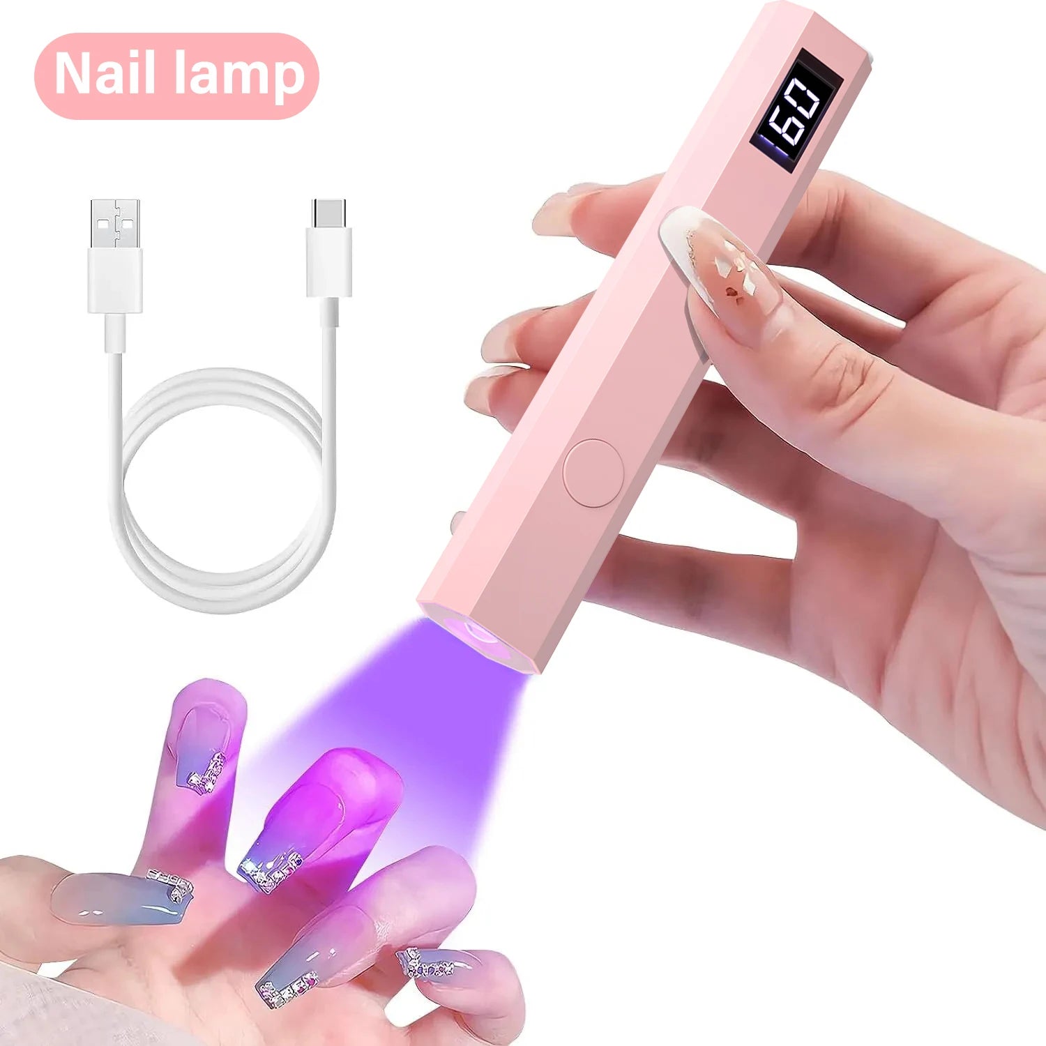 Portable UV/LED Nail Lamp – Quick-Cure Handheld Dryer for Gel Polish