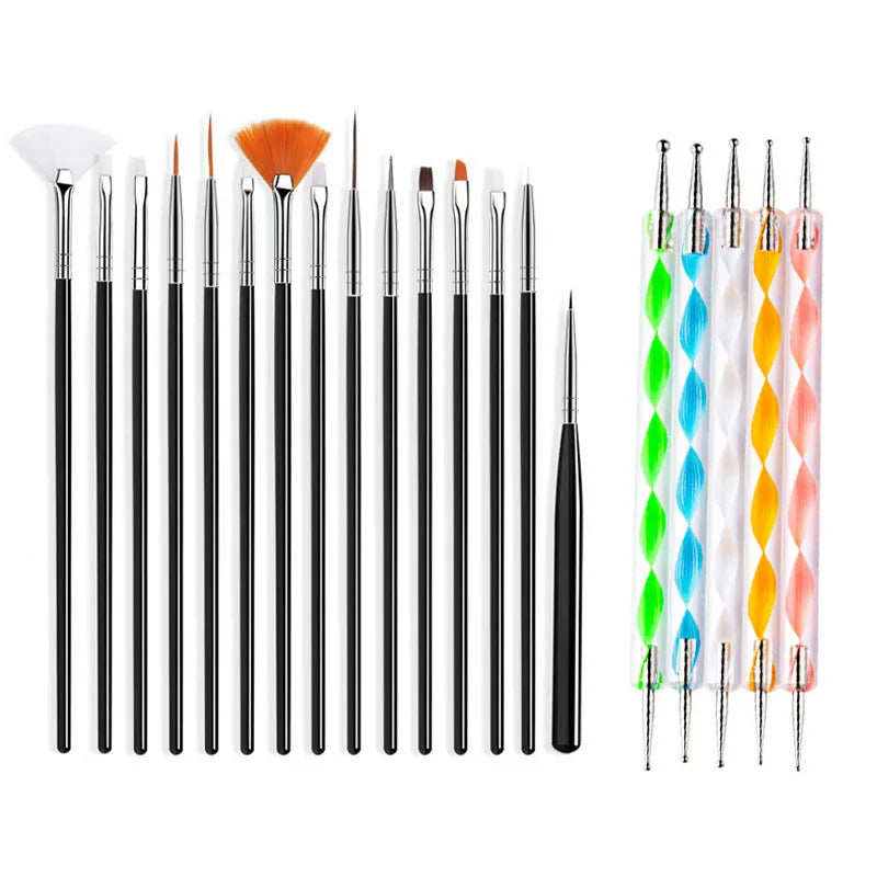 Professional Nail Art Brush Set – Precision Painting & Detailing Tools for Gel Polish