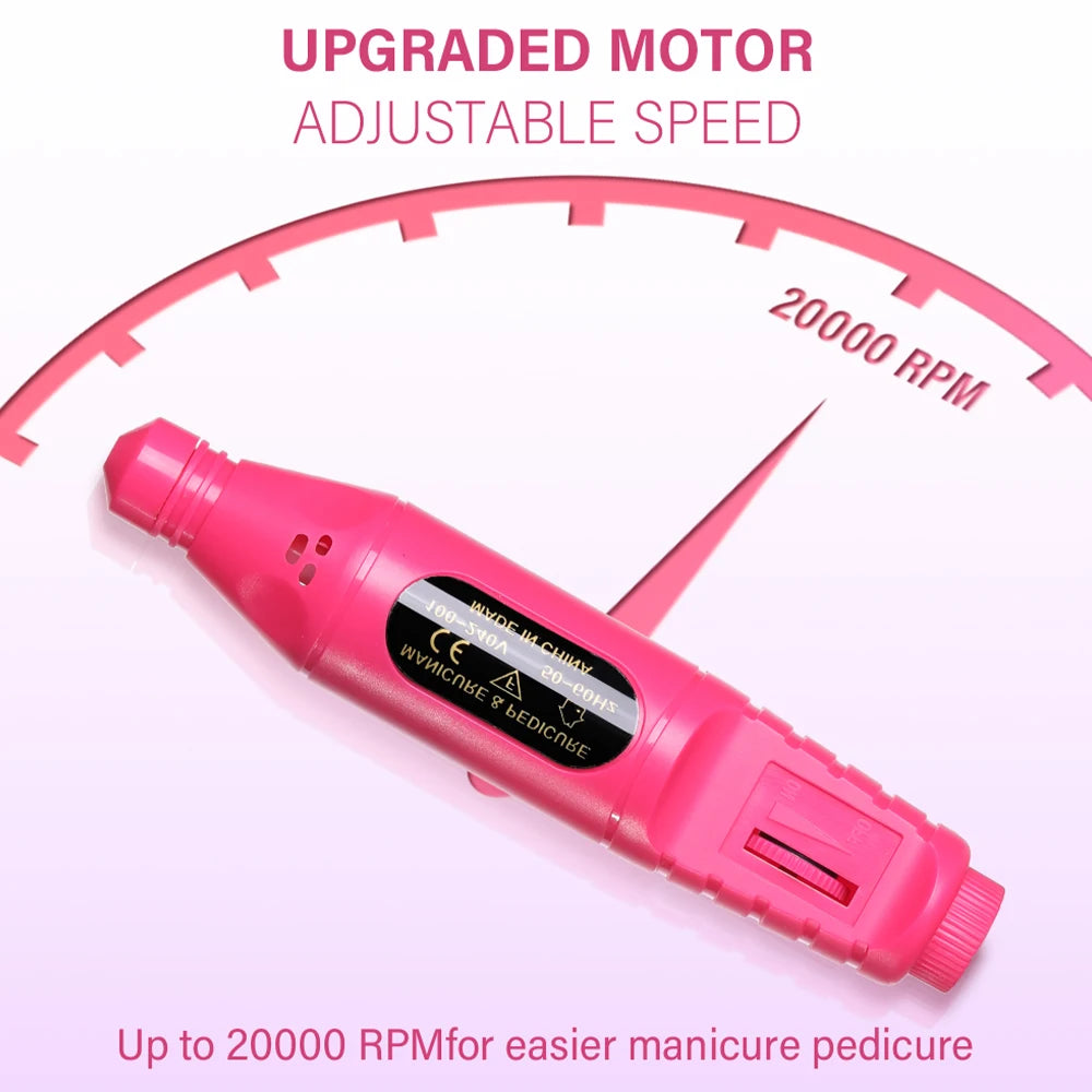 6-in-1 Electric Nail Drill Kit – Professional Manicure & Gel Removal Tool