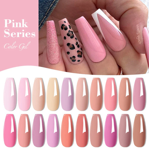 6-Color UV LED Gel Polish Set - Semi-Permanent Nail Art Kit