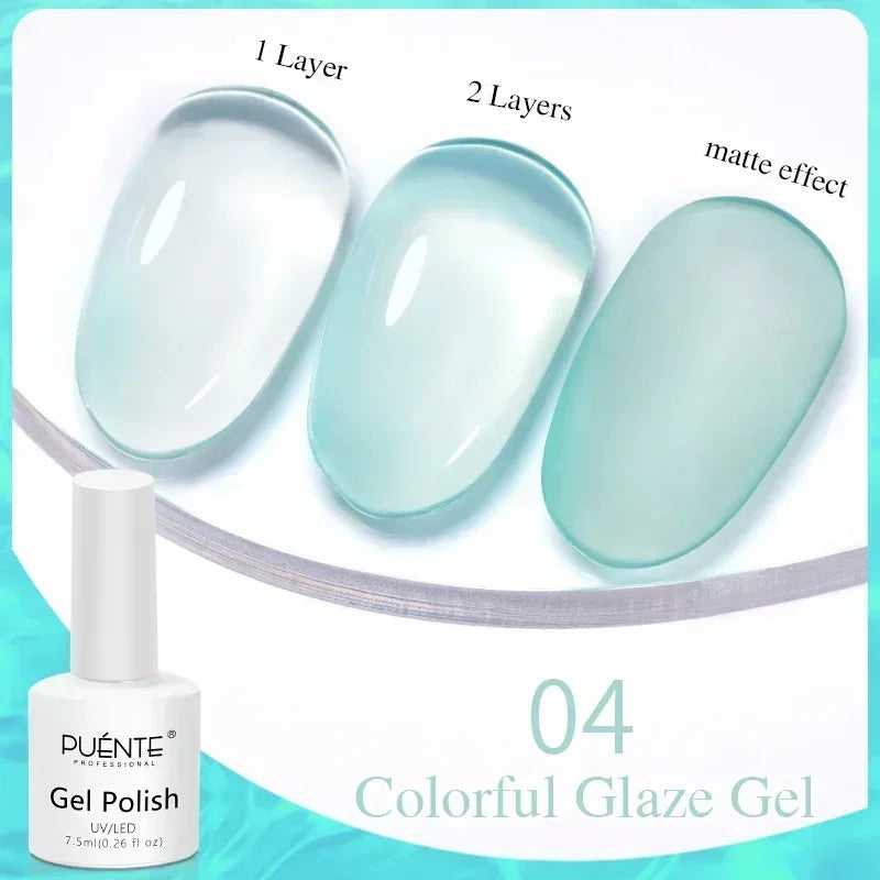 PUENTE 7.5ML Vibrant Blue Cat Eye Gel Nail Polish High Glossy Long-Lasting Soak Off UV Semi-Permanent Nail Art Varnish Manicure