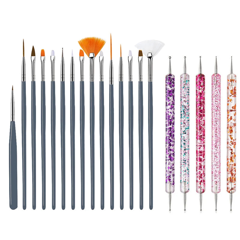 Professional Nail Art Brush Set – Precision Painting & Detailing Tools for Gel Polish