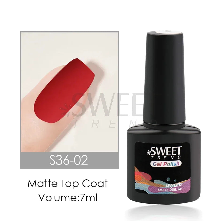 Matte Top Coat & Base Coat Set - No-Wipe UV LED Gel Polish Duo